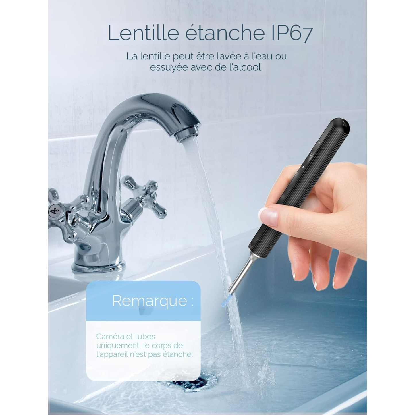 AuriVue Kit de limpieza de oídos – Cámara HD 1080P con LED, WiFi, Android e iOS