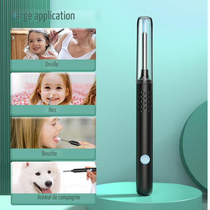 AuriVue Kit de limpieza de oídos – Cámara HD 1080P con LED, WiFi, Android e iOS