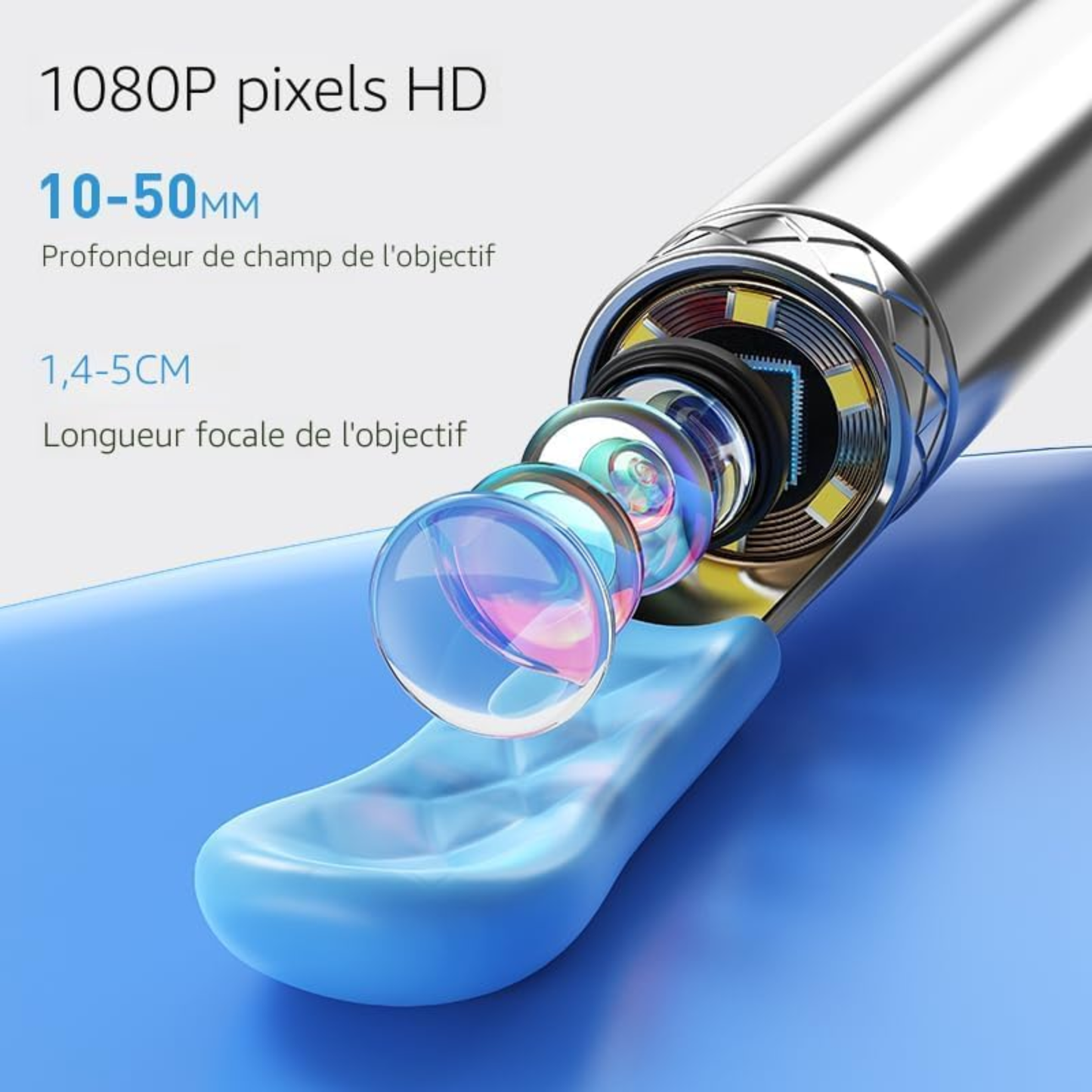 AuriVue Kit de limpieza de oídos – Cámara HD 1080P con LED, WiFi, Android e iOS